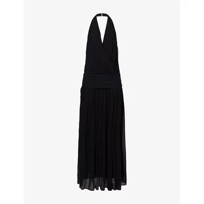 Bec & Bridge Womens Black Jasmin V-neck Woven Maxi Dress