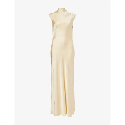 Bec & Bridge Womens Butter Elias Backless Rayon-blend Maxi Dress In Yellow