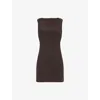 Bec & Bridge Womens Dark Chocolate Sylvie Sleeveless Stretch-woven Mini Dress In Brown