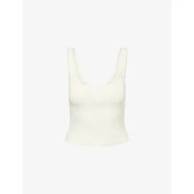 Bec & Bridge Womens Ivory Lacie Pointelle-jersey Cotton Tank Top In White
