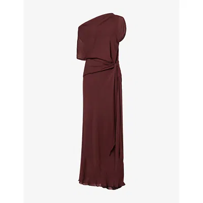 Bec & Bridge Womens Raisin Amanda Drape Woven Maxi Dress In Purple
