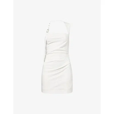 Bec & Bridge Womens White Maude Asymmetric Woven Mini Dress