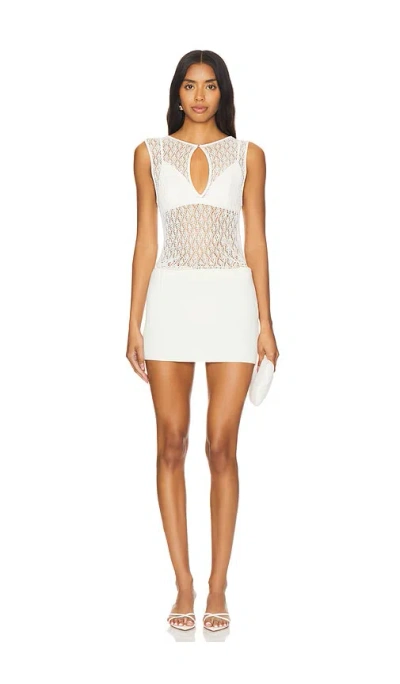 Bec & Bridge Aurora Mini Dress In Ivory