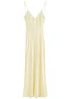Bec & Bridge Cedar City Satin Maxi Dress In Yellow