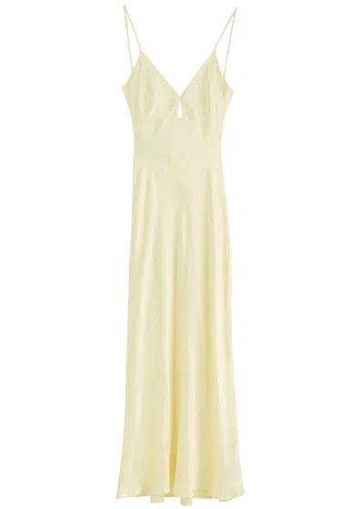 Bec & Bridge Cedar City Satin Maxi Dress In Yellow