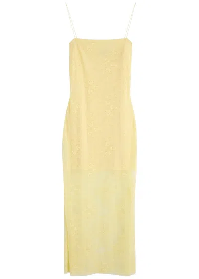 Bec & Bridge Juliette Lace Midi Dress In Yellow