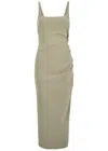 Bec & Bridge Karina Tuck Ruched Midi Dress In Sage