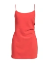 Bec & Bridge Woman Mini Dress Tomato Red Size 8 Polyester, Elastane In Tomato Red