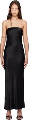 Bec & Bridge Black Moon Dance Strapless Maxi Dress In Black