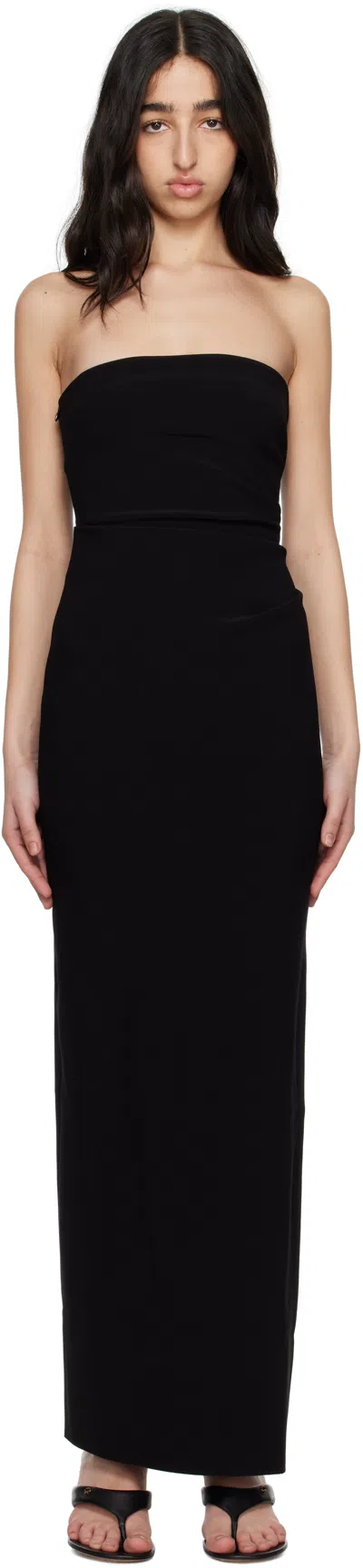 Bec & Bridge Black Reina Strapless Maxi Dress