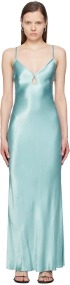 Bec & Bridge Cedar City Satin Maxi Dress In Sea Spray