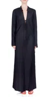 Bec & Bridge Emery Long Sleeve Tie Maxi Dress In Black In Black