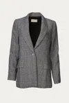 Bec & Bridge Garance Blazer In Blue Check In Grey