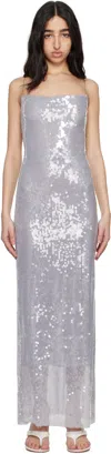 Bec & Bridge Gray Aishya Maxi Dress In Lilac Grey