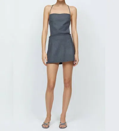 Bec & Bridge Heidi Apron Mini Dress In Charcoal In Grey