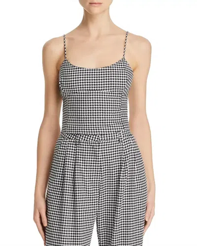 Bec & Bridge Houndstooth Crop Top In Black/white