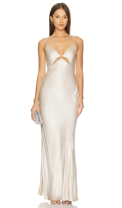 Bec & Bridge Beige Margaux Maxi Dress In Sand