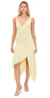 Bec & Bridge Marnie Asymmetrical Dress Butter In Butter