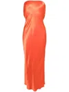 Bec & Bridge Orange Moon Dance Strapless Maxi Dress In Orange