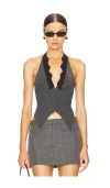 Bec & Bridge Gray Naida Halter Top In Charcoal