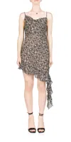 Bec & Bridge Portia Asymmetrical Silk Mini Dress In Multi