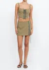Bec & Bridge Remi Corset Top In Spliced Khaki In Green