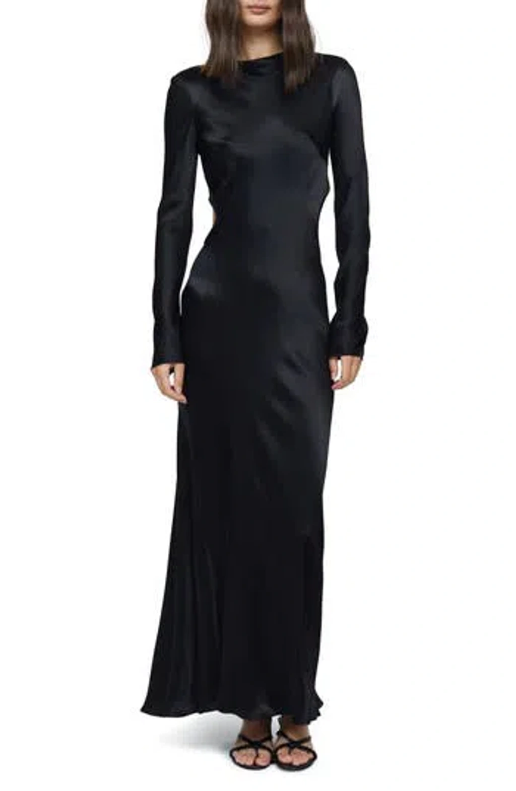 ankle length long bodycon dress Women's Raelynn Bodycon Long Sleeved Crepe Ankle Length Dress XS/S/M/L/XL/XXL/Customize/Black/Red/MEAN BLVD