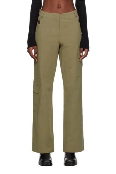 Bec & Bridge Khaki Riley Trousers In Brown