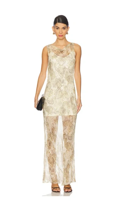 Bec & Bridge Shyla Boat Neck Dress In Neutral