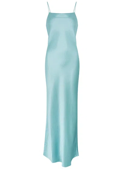 Bec & Bridge The Dreamer Satin Maxi Dress In Teal