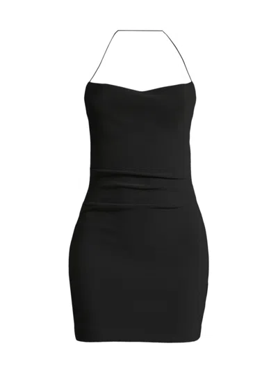 Bec & Bridge Women's Elvie Halter Minidress In Black