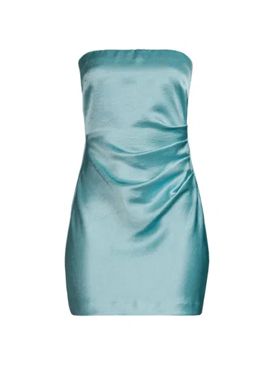 Bec & Bridge Women's Symone Satin Strapless Minidress In Sea Spray