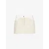 Shop Bec & Bridge Womens Natural White Quinn Textured Cotton Mini Skirt