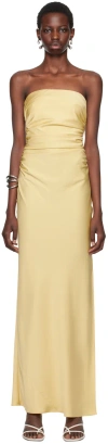 Bec & Bridge Yellow Eternity Strapless Maxi Dress In Citrus