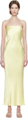 Bec & Bridge Yellow Moon Dance Strapless Maxi Dress In Ice Yellow