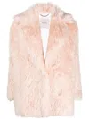Becagli Faux-fur Oversize Coat In Pink