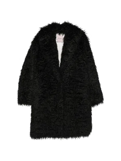 Becagli Long-sleeve Coat In Black