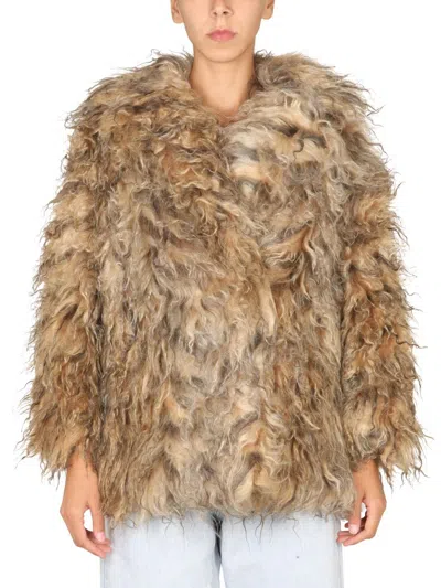 Becagli Since 1994 Mohair Fur In Beige