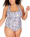 Becca Animal Kingdom One Piece Bikini - Plus In Python In Multi