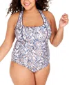 Becca Animal Kingdom One Piece Bikini - Plus In Python In Multi