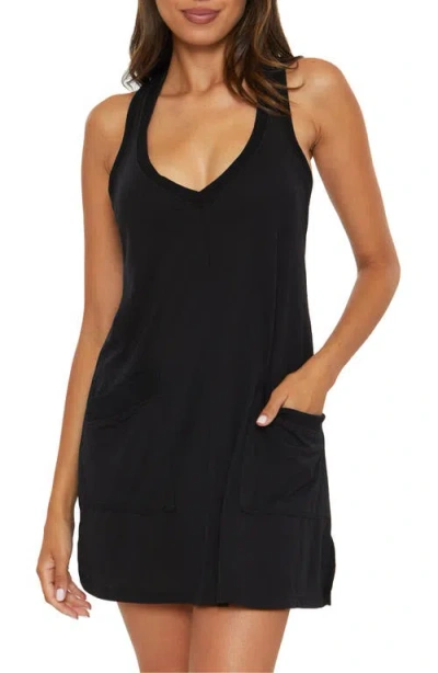 Becca Beach Date Cover-up Dress In Black