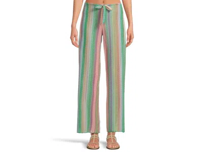 Becca Beach Side Crochet Split Leg Pants In Multi