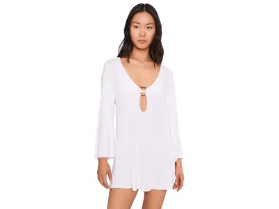 Becca Beach To Bbq Gold Buckle Tunic In White
