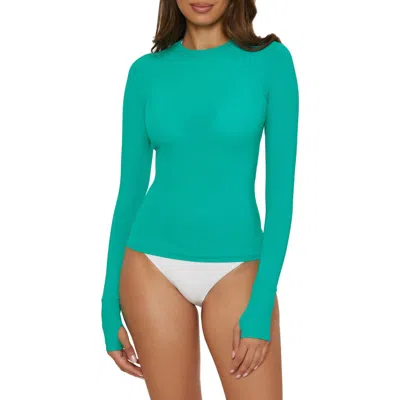 Becca Boost Long Sleeve Rashguard In Peacock