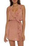 Becca Breezy Basics Ruffle Cover-up Dress In Blush
