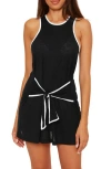Becca Breezy Basics Tie Waist Cover-up Dress In Black