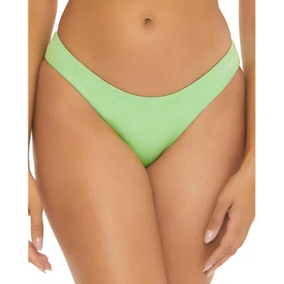Becca By Rebecca Virtue Adela Glimmer Hipster Bikini Bottom In Green