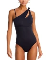 Becca By Rebecca Virtue Color Code Sadie Asymmetric One Piece Swimsuit In Black
