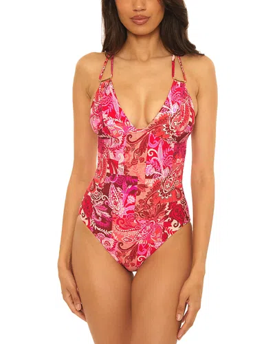 Becca By Rebecca Virtue Bali Abigail Princess Seam One Piece Swimsuit In Pink