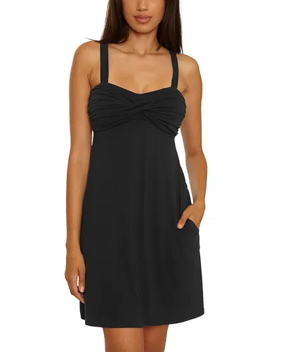 Becca By Rebecca Virtue Beach To Bbq Twist Bandeau Cover Up Dress In Black